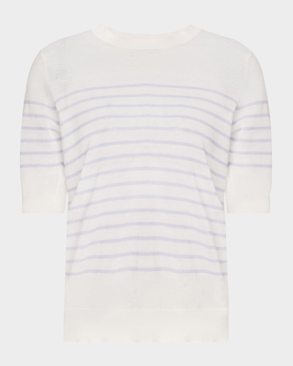 Striped Linen-Cotton Sweater